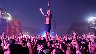 Festival goers party at Sziget