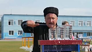 Rusya Kazaklarından kesmeli ve dilimlemeli kılıç yarışması