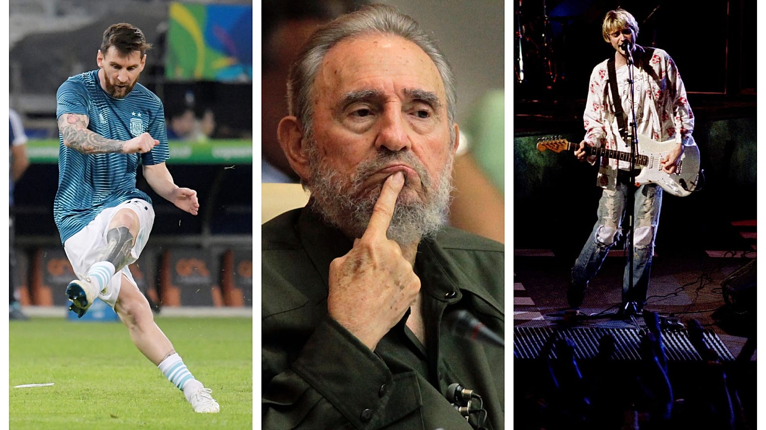 Prominente Linkshänder: Leo Messi, Fidel Castro und Kurt Cobain
