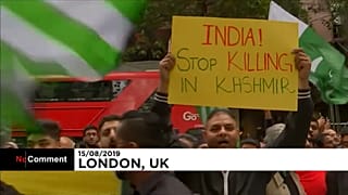 Milhares manifestam-se em Londres por Caxemira