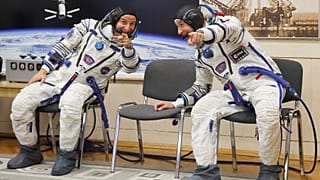 NASA'dan Andrew Morgan ve Avrupa Uzay Ajansı'ndan Luca Parmitano