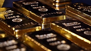 سبائك من الذهب في ألمانيا يوم 14 أغسطس آب 2019