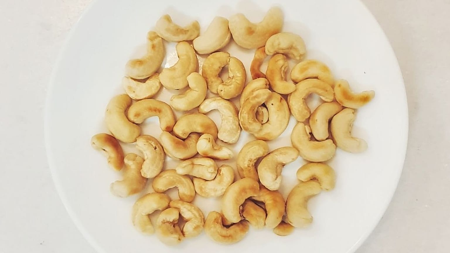 Cashew nuts on a plate