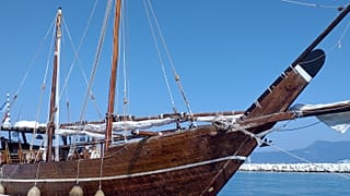 Στο Παλιό λιμάνι της Κέρκυρας έδεσε την Κυριακή 18 Αυγούστου 2019, το βράδυ το 40μετρο παραδοσιακό ξύλινο σκάφος του Κατάρ
