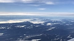 View over the Alps en route to Geneva