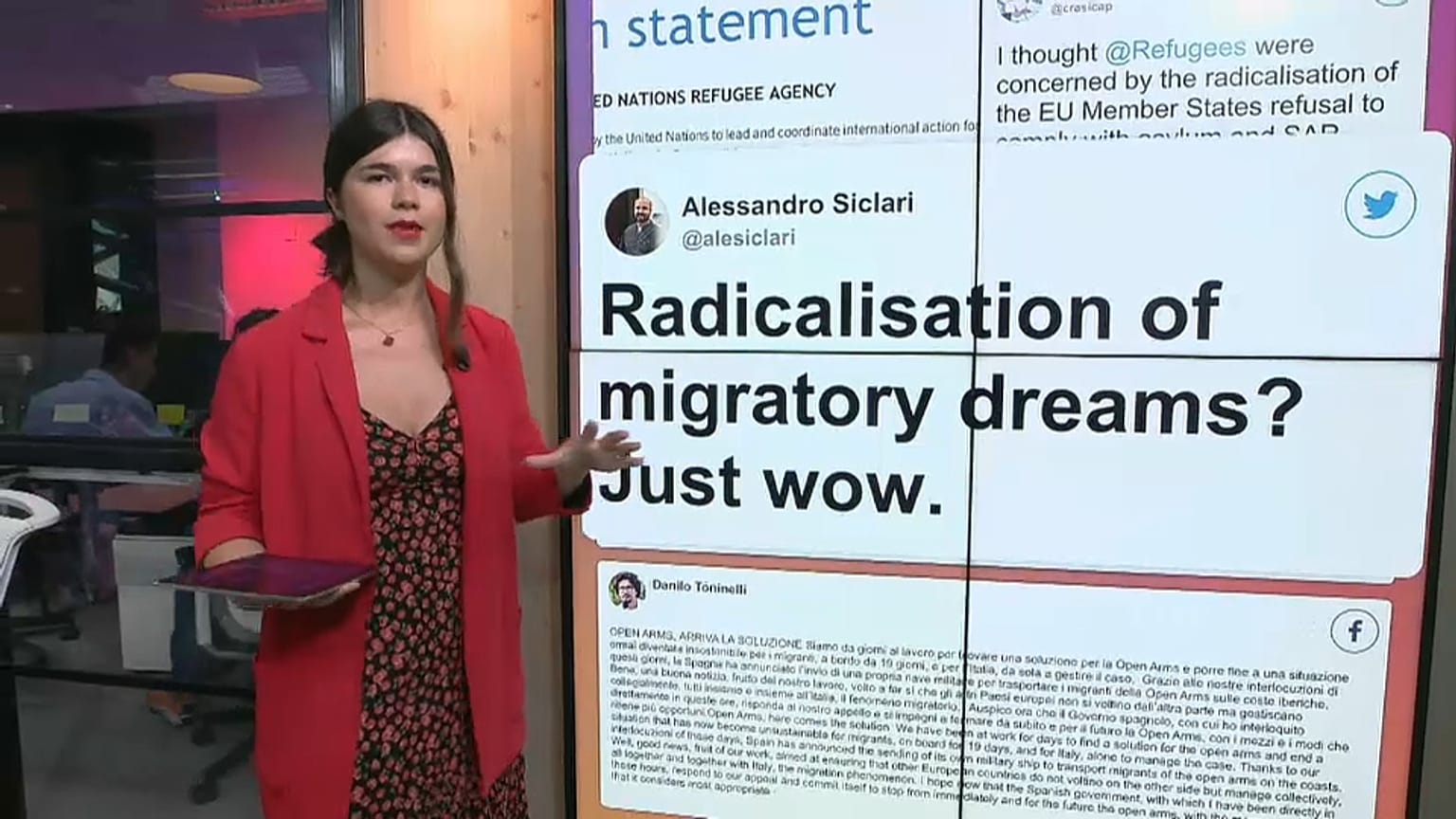 Alto representante de la ONU critica "radicalización" de las demandas de los migrantes del Open Arms