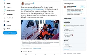 UNHCR-Mitarbeiter kritisiert "Radikalisierung" der Forderungen von Migranten auf der Open Arms