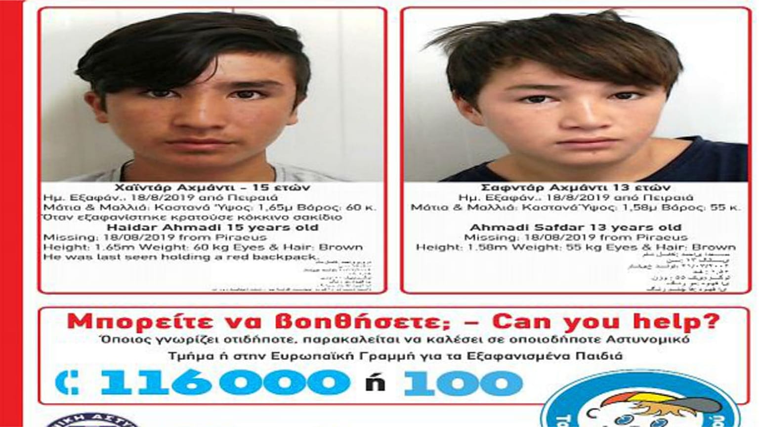 Εξαφάνιση ανηλίκων στον Πειραιά