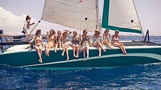 Solar-powered catamaran