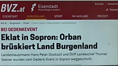 "Orbán megsértette Burgenlandot"