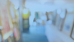 Abstract blurred masterpiece creation in art gallery, exhibition show