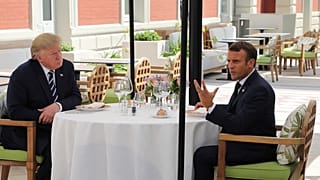 Trump e Macron encontraram-se antes do arranque formal da cimeira