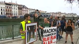 Amazon yangınlarıyla ilgili açıklamalarına rağmen çevreci aktivistlerden Macron'a tepki 