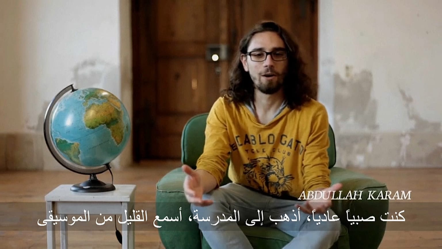 عبد الله كرم متحدثاً إلى أسوشييتد برس 