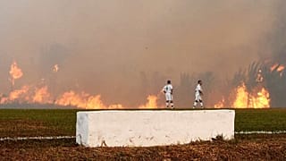 Brasile, le fiamme della foresta amazzonica circondano il campo, partita di calcio interrotta