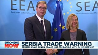 EU warns Serbia to cancel free trade pact with Russia if it wants to join bloc