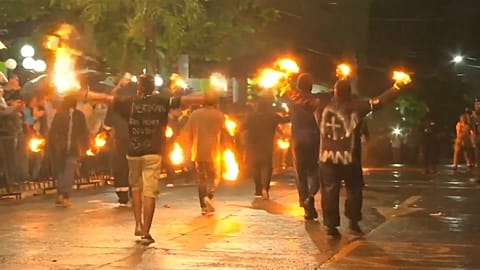 El Salvador: Traditional fireball festival in the streets of Nejapa