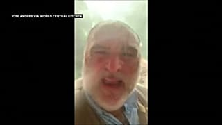 خوسيه أندريس مسجلاً رسالته من عين العاصفة 