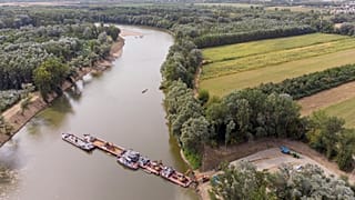 A felső-tiszai hulladékgyűjtő egyik úszó eleme