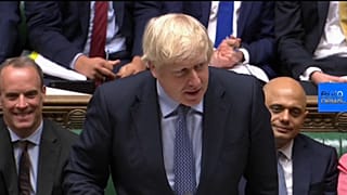 Video: Boris Johnson flucht im Parlament und erntet Lacher
