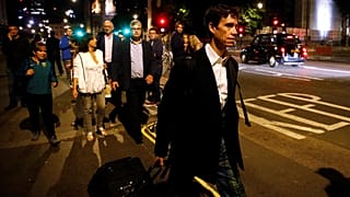 Rory Stewart távozik a Westminster-palotából, a brit parlamentből