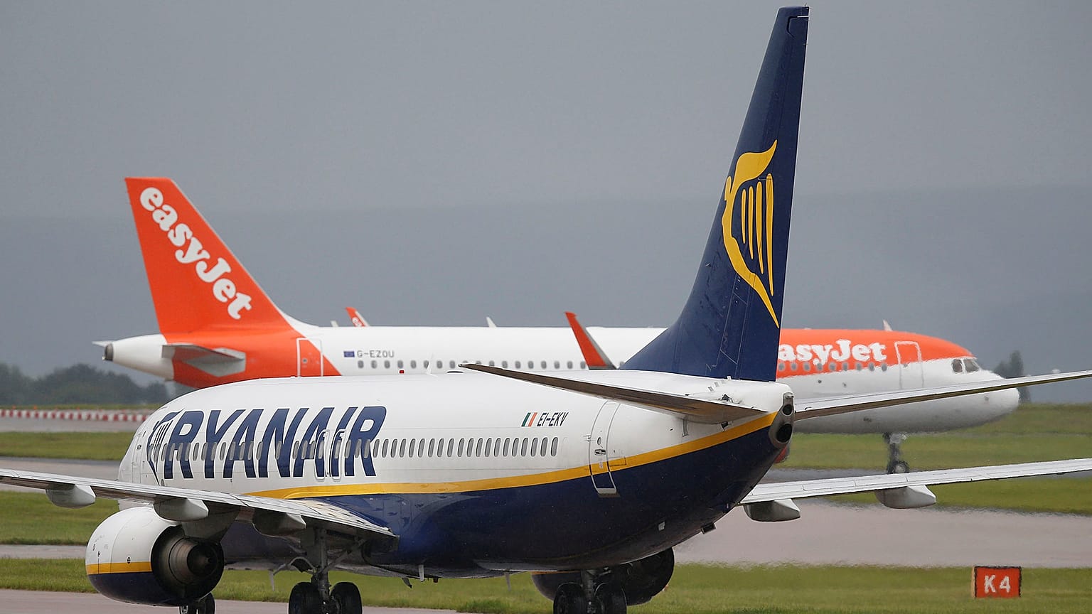 Az easyJet egyik gépe Manchesterben