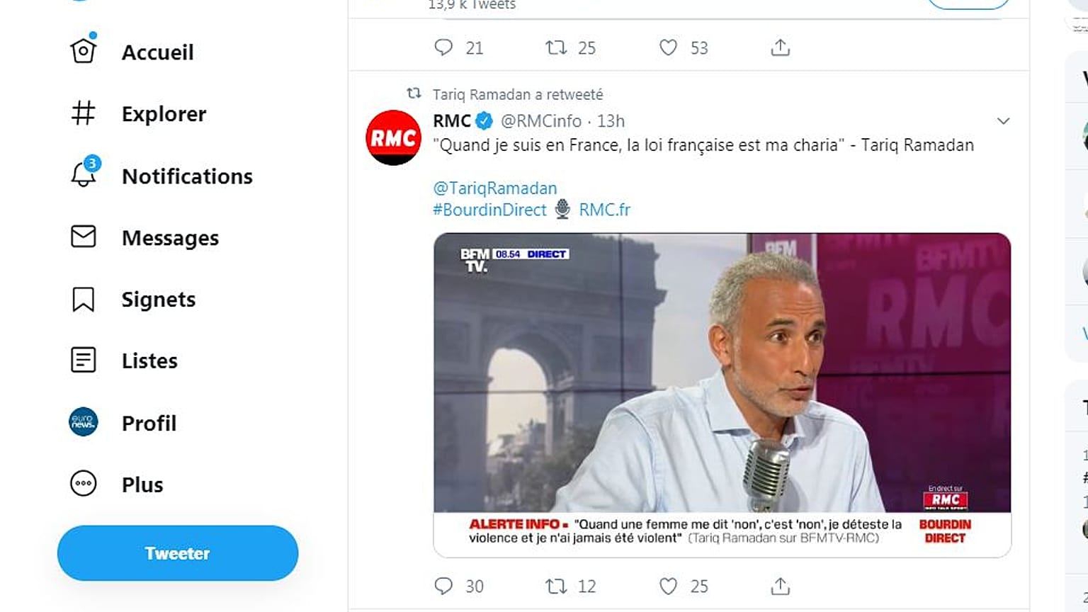 Islamforscher Tariq Ramadan beschuldigt Klägerinnen, Justiz und Medien