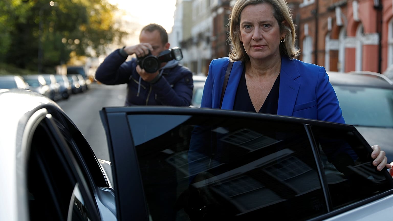Amber Rudd leaves her home in London, Britain September 8, 2019