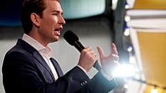 ÖVP-Spitzenkandidat Sebastian Kurz während einer Wahlveranstaltung.