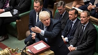Britain's Prime Minister Boris Johnson speaks at the House of Commons in London, Britain September 3, 2019.