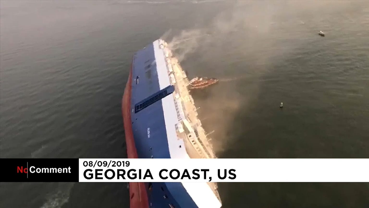 Navio naufragou na costa da Geórgia