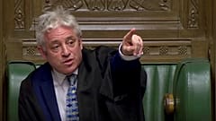 Speaker of the House John Bercow gestures as he speaks after tellers announced the results of the vote Brexit deal.