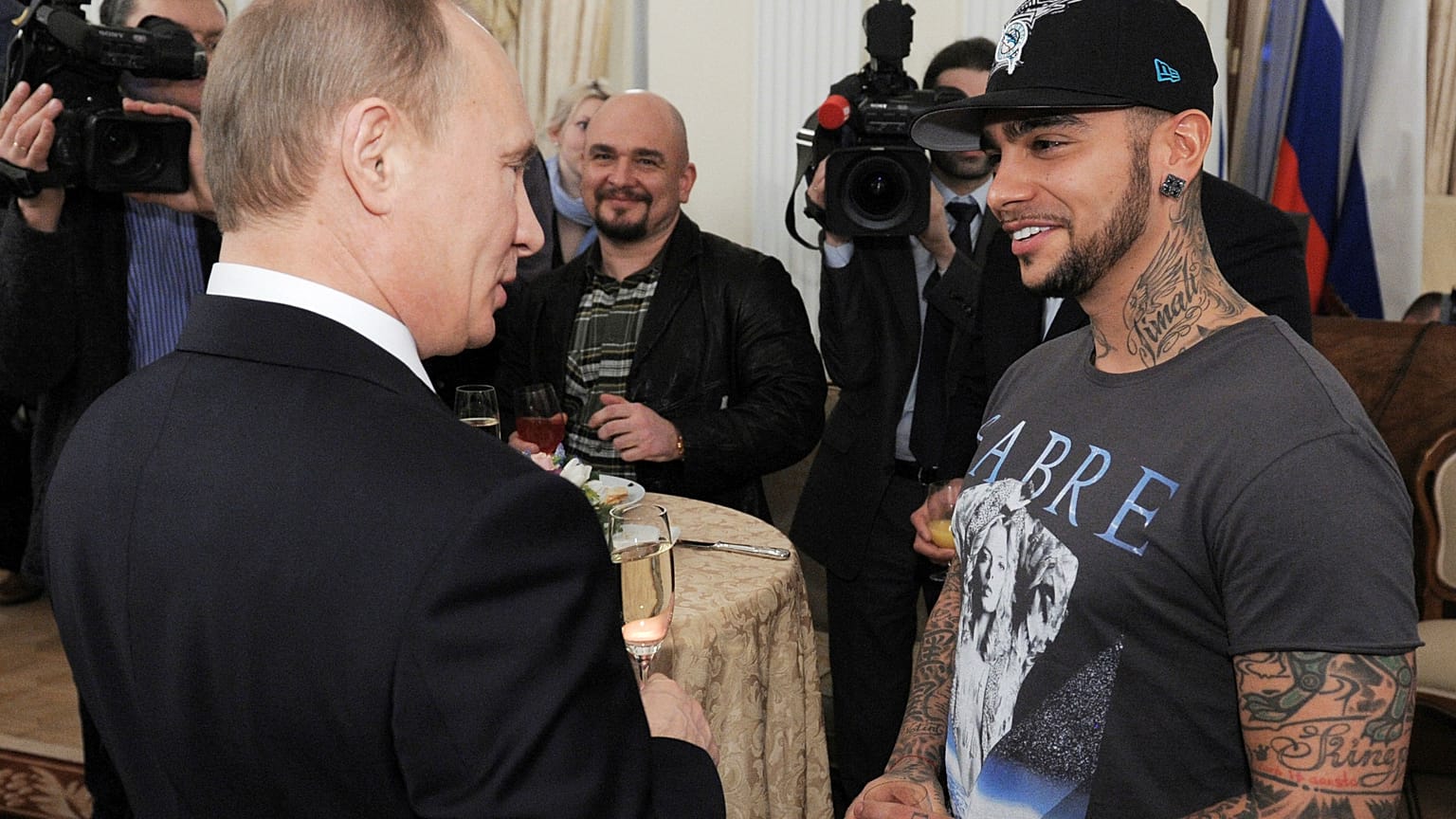 Rusya Devlet Başkanı Vladimir Putin ve repçi Timati