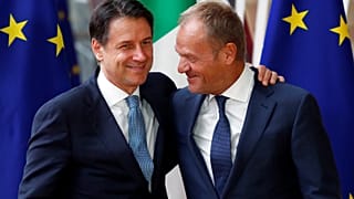 Le Premier ministre italien, Giuseppe Conte, et le président du Conseil européen, Donald Tusk