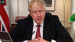 Boris Johnson adressing the nation