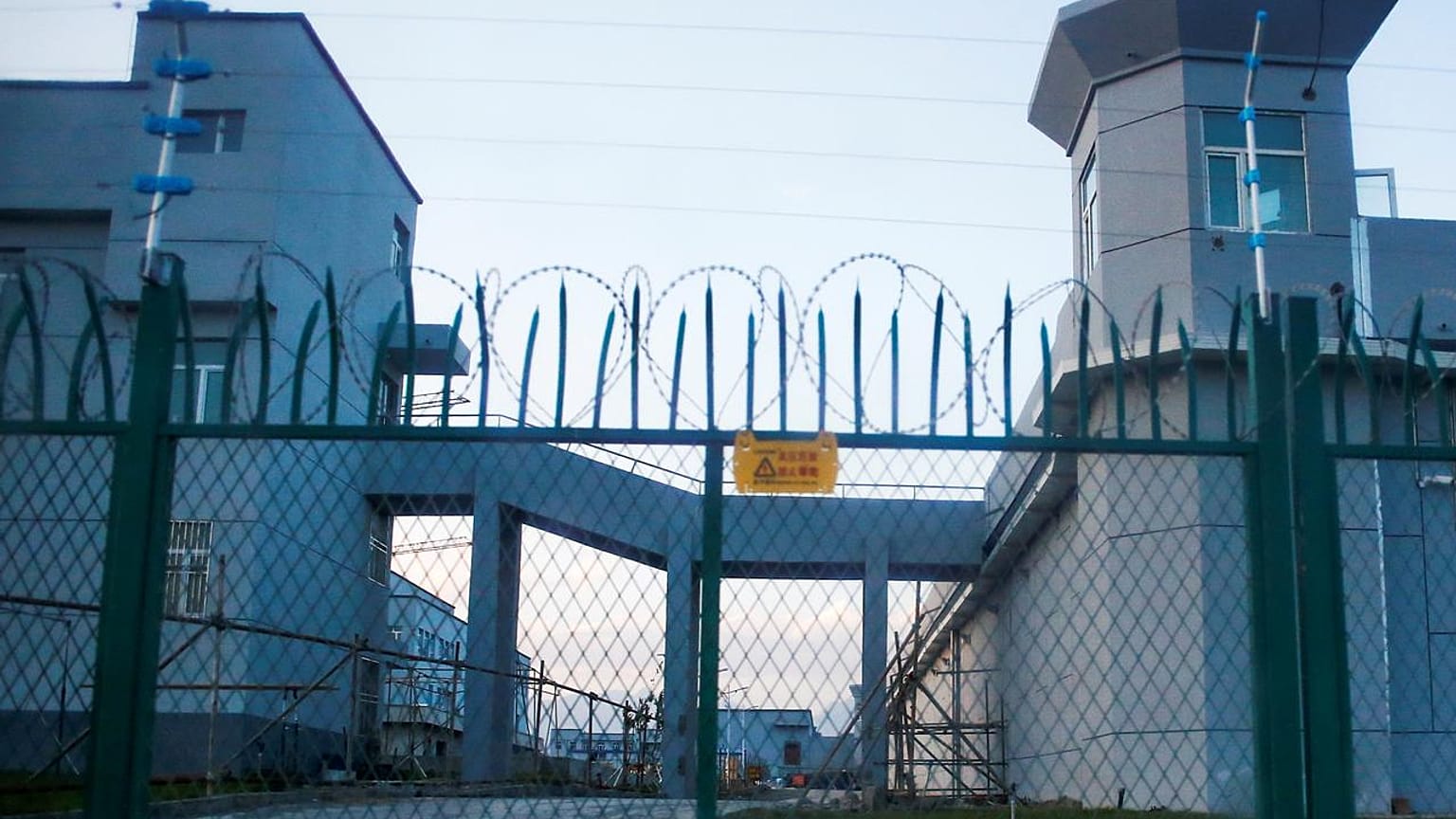Doğu Türkistan'ın Dabançenk bölgesinde bir toplama kampı 