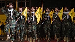 أعضاء بحزب الله اللبناني في بيروت يوم 31 مايو/ أيار 2019.