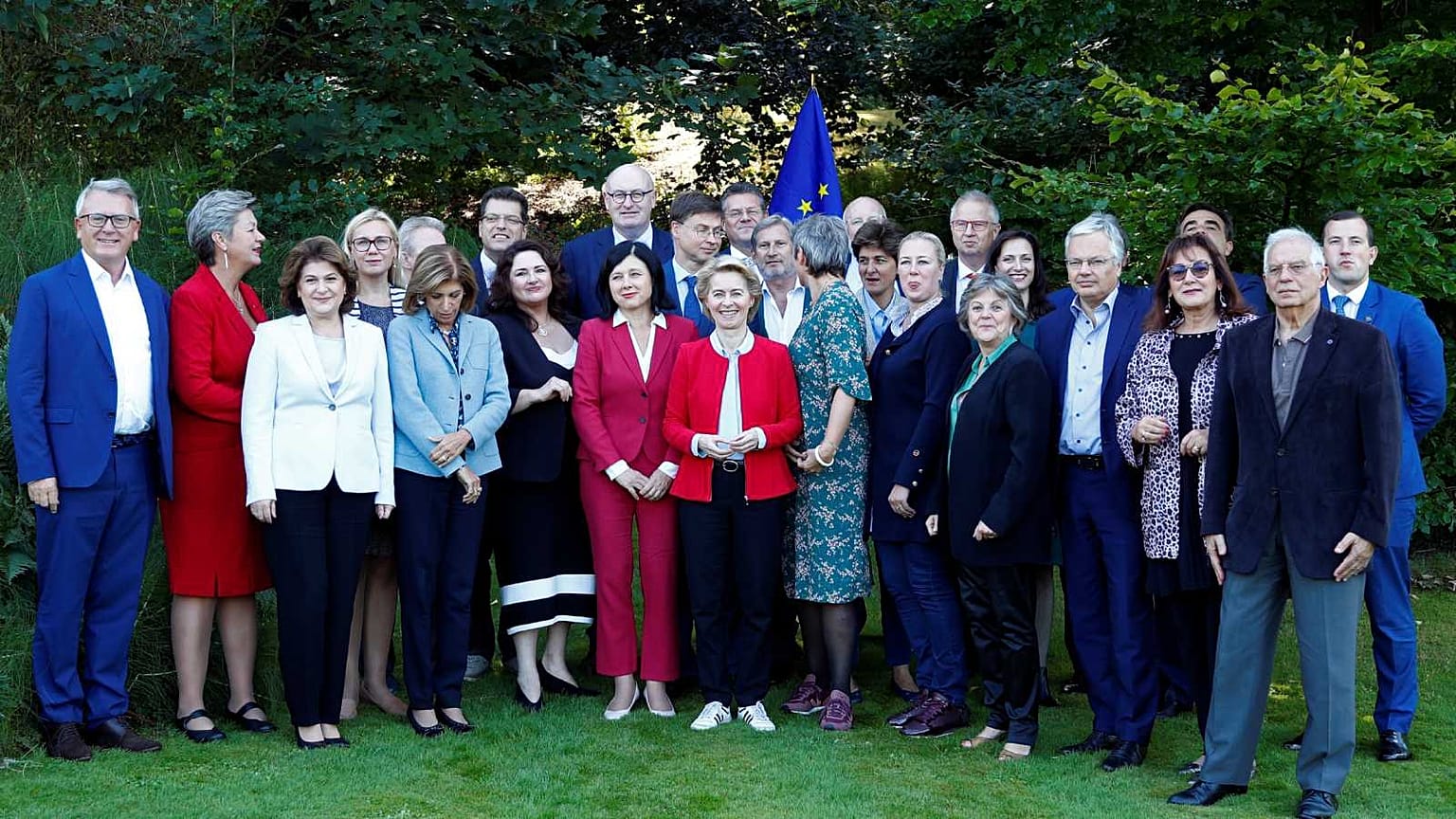 Ursula Von der Leyen et son équipe. Genval, Belgique, le 12 septembre 2019