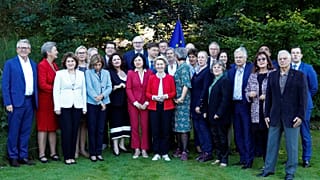Ursula Von der Leyen et son équipe. Genval, Belgique, le 12 septembre 2019