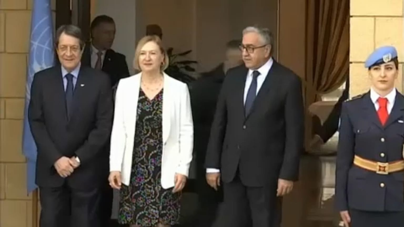 Greek and Turkish-Cypriot leaders discuss a resumption of peace talks