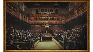 El "Parlamento Involucionado" de los chimpancés de Banksy se subastará antes del día de Brexit