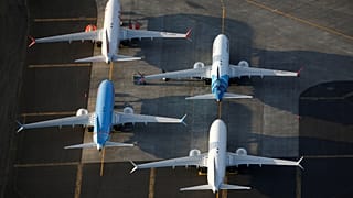 صورة جوية  لطاثرات من نوع بوينغ 737 MAX في مطار مقاطعة غرانت الدولي، واشنطن ، 16 سبتمبر 2019