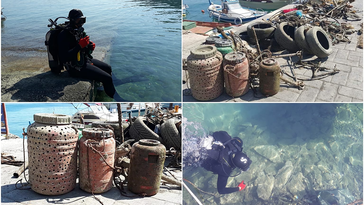 Αφαίρεσαν 800 κιλά σκουπίδια από τον βυθό στο Τολό (vid)