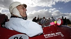 2 aprile 2006: Stirling Moss a Melbourne al volante di una Maserati. 