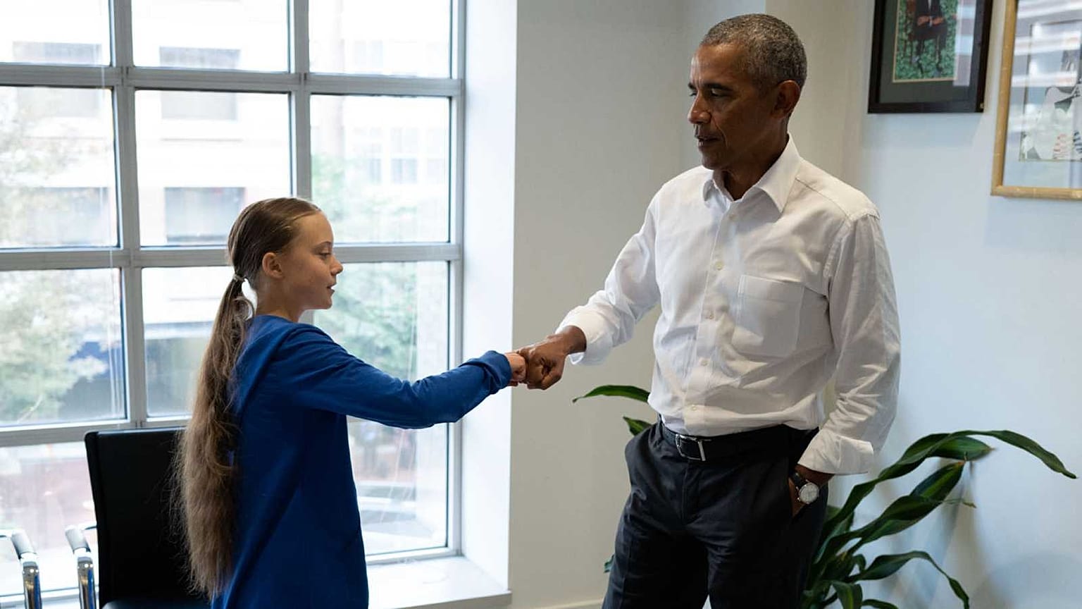 "Toi et moi, on forme une équipe" : Barack Obama à Greta Thunberg