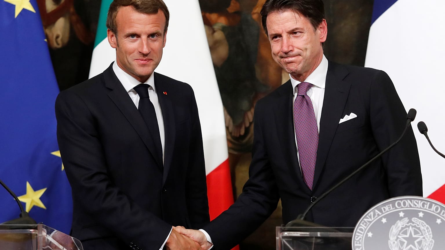 Italia-Francia, Conte:"Disponibilità e apertura sulla redistribuzione dei migranti mai avute prima"