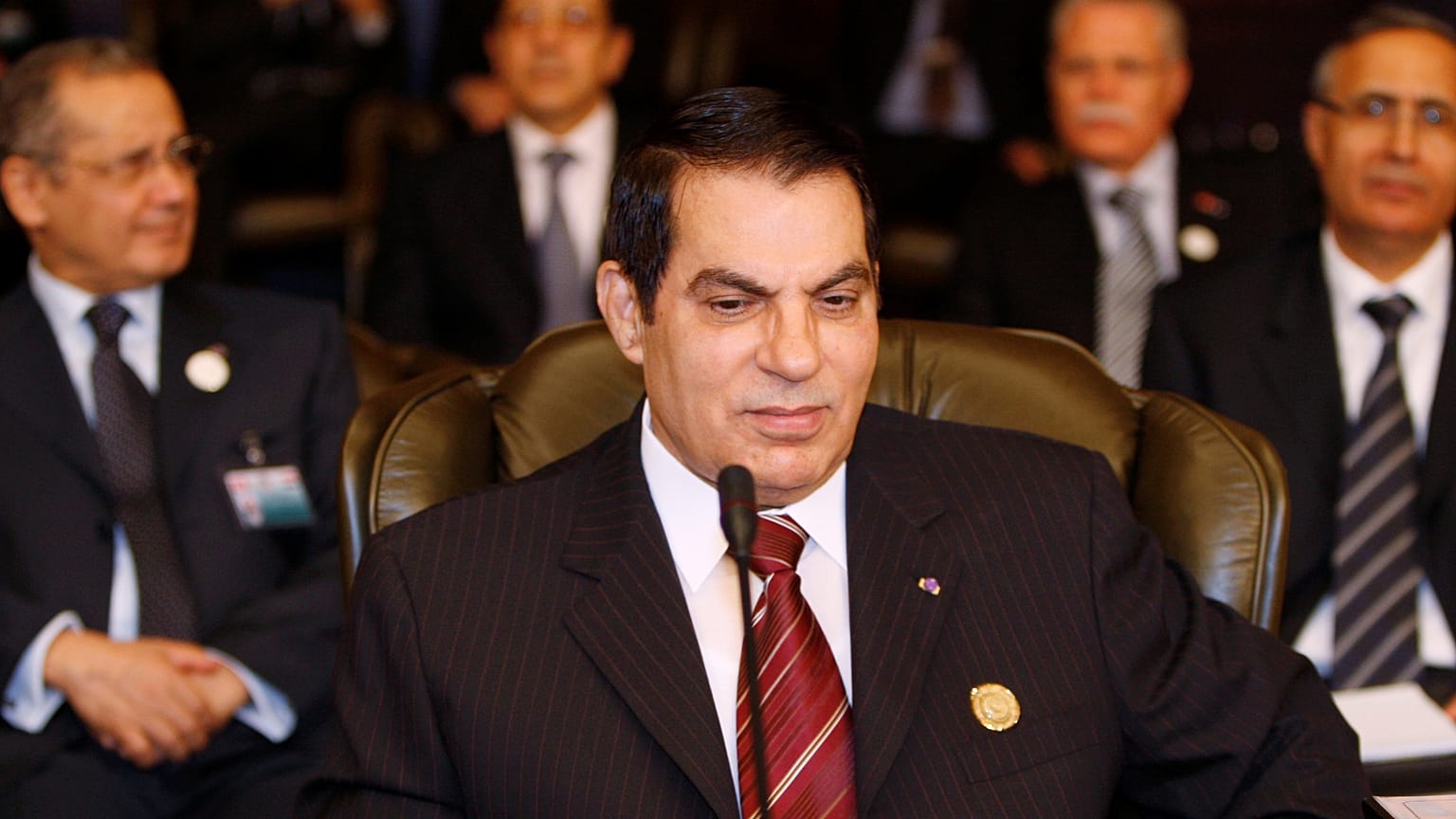 Tunisian President Zine al Abidine Ben Ali attends the opening of the two-day Arab Summit in Damascus March 29, 2008.