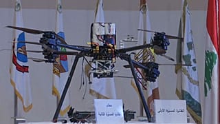 إحدى الطائرات المسيرة الإسرائيلية التي اخترقت الضاحية الجنوبية في لبنان يوم 25 أغسطس/آب