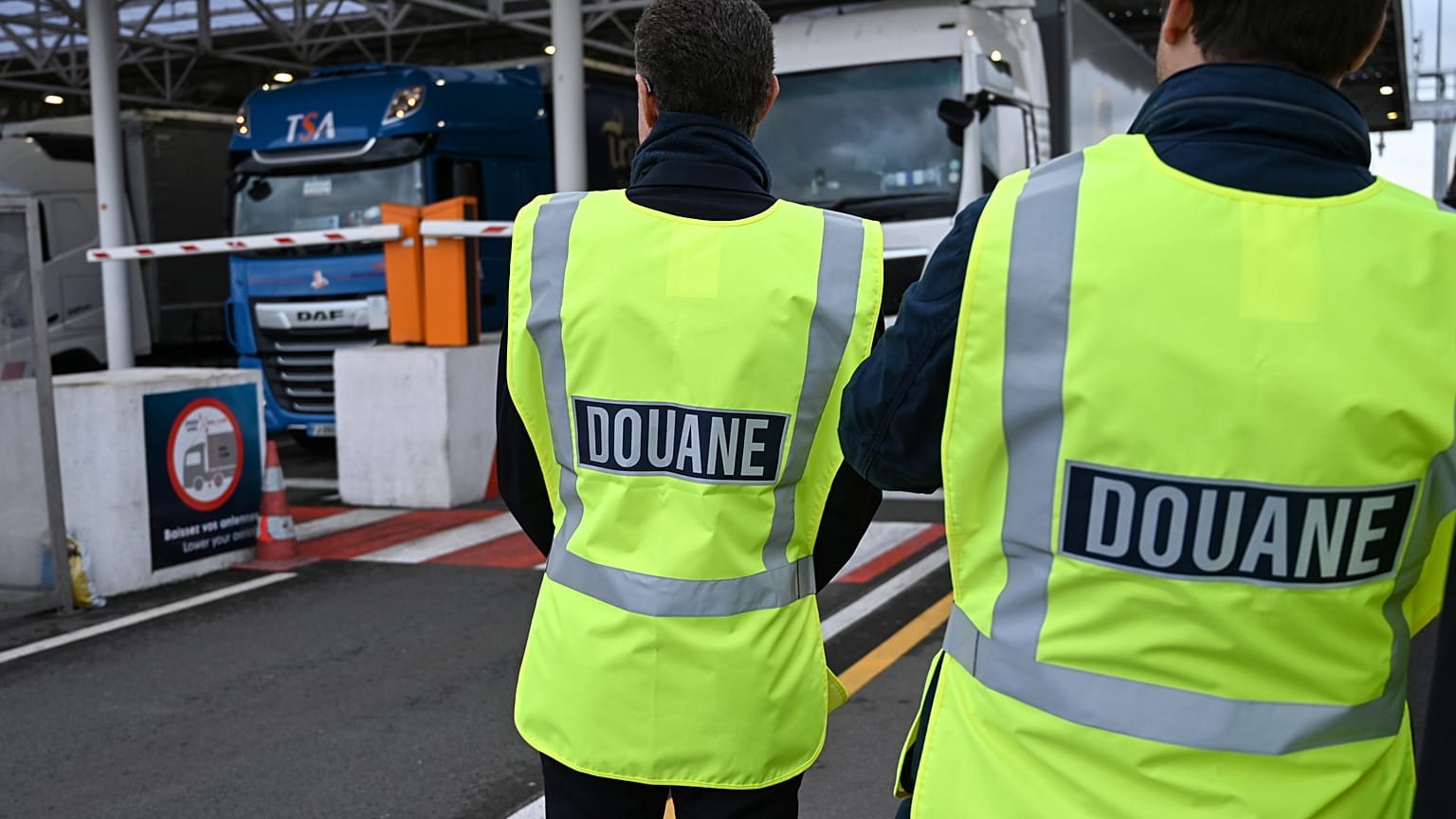 French customs officers in  in Calais, France September 17, 2019.