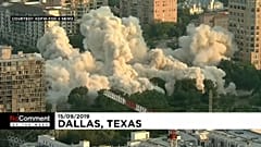 Antigo banco implode em Dallas